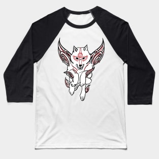 Okami Wolf Jump Baseball T-Shirt
